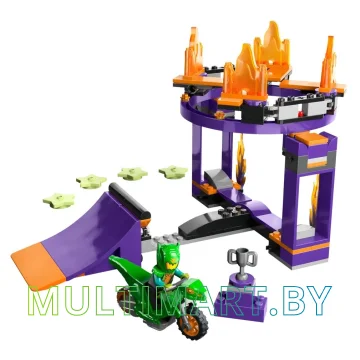 Конструктор LEGO City 60359 Испытание каскадеров с трамплином и кольцом картинка 3
